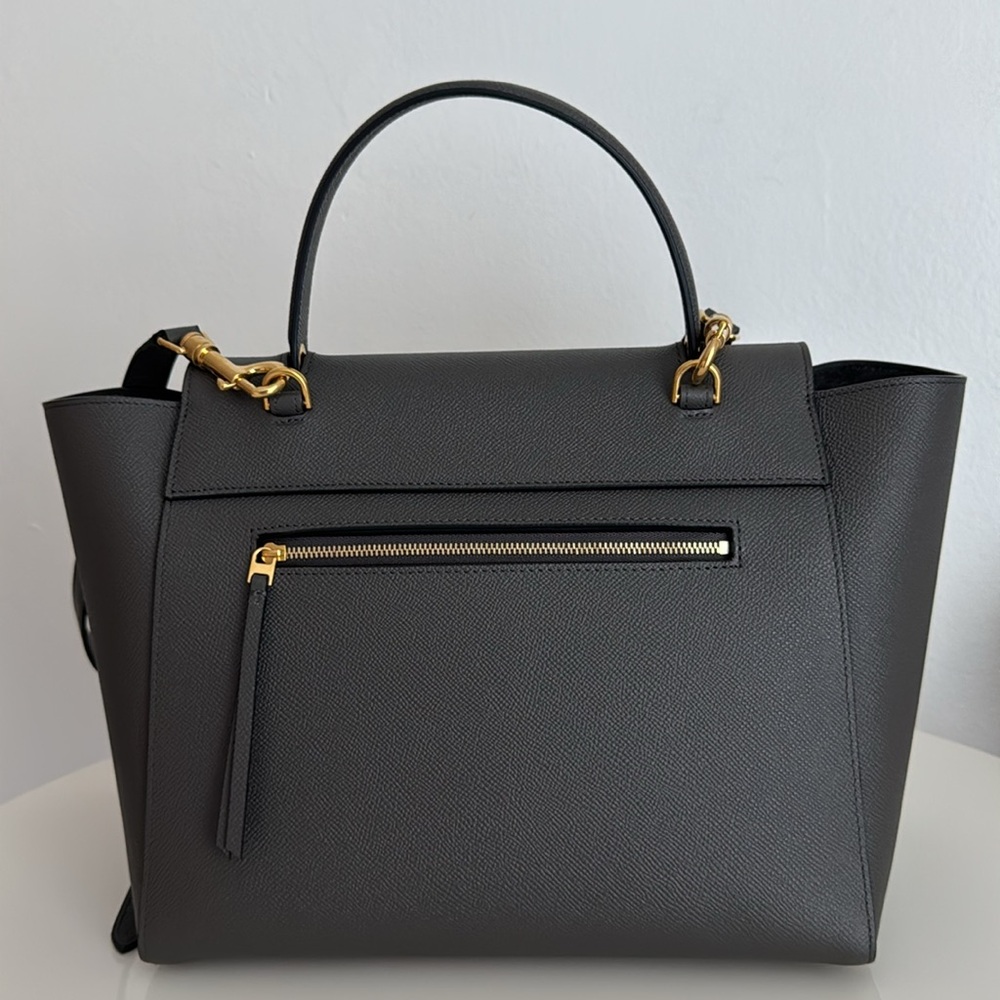 Celine *NEW* Grey Top Handle Leather Bag with Shoulder Strap & Dust Cover - Picture 4 of 14